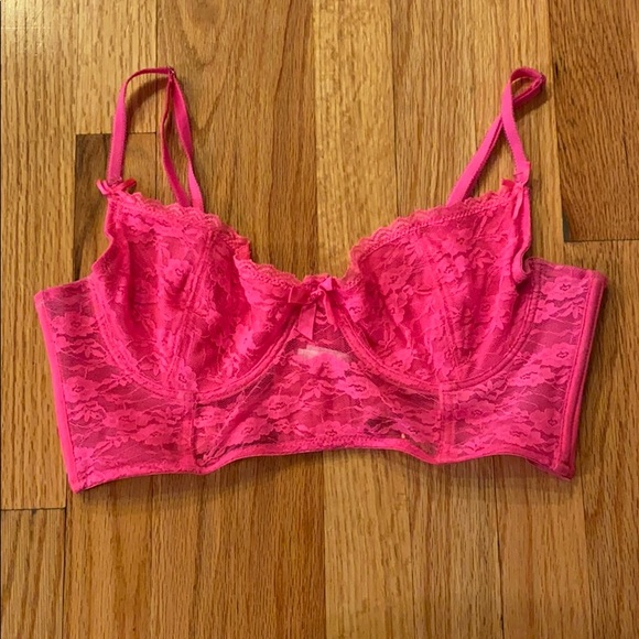 pink lace wire bralette - Picture 1 of 3